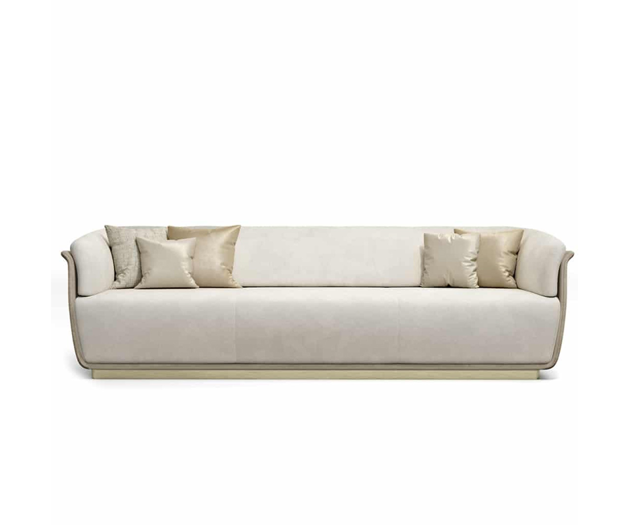 Upholstered White Sofa