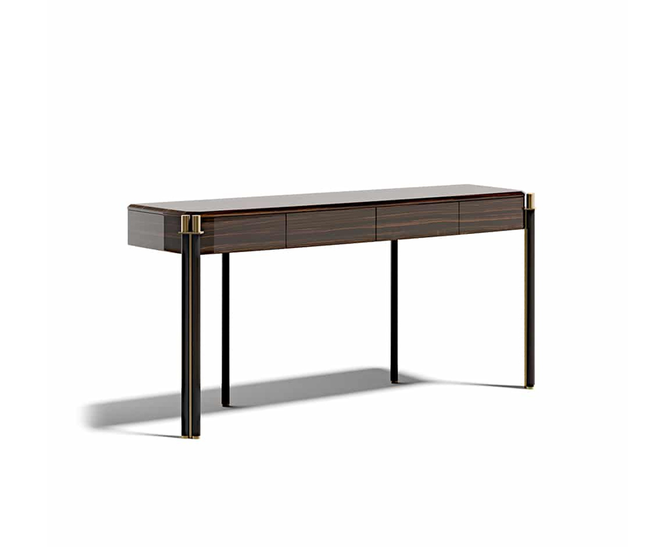 Bold Wood Console Table with Drawers