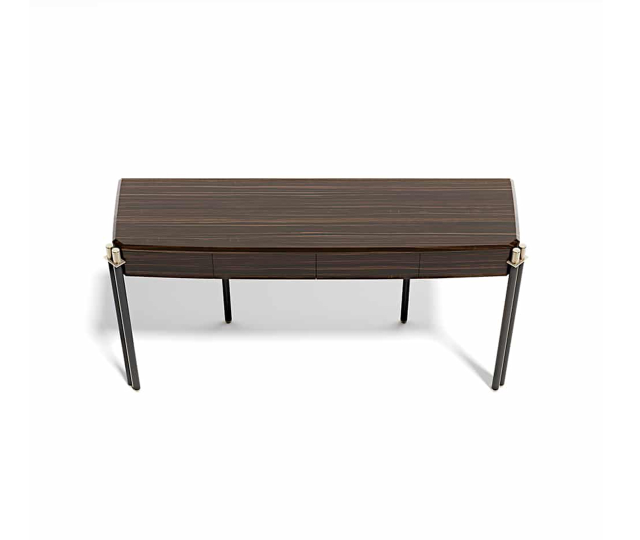 Bold Wood Console Table with Drawers