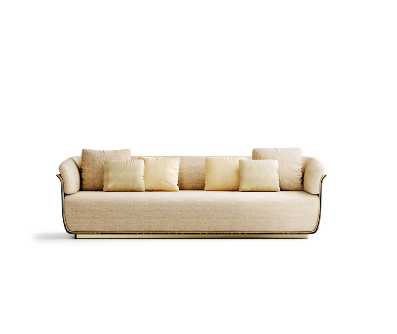 Bold Wood Frame Sofa