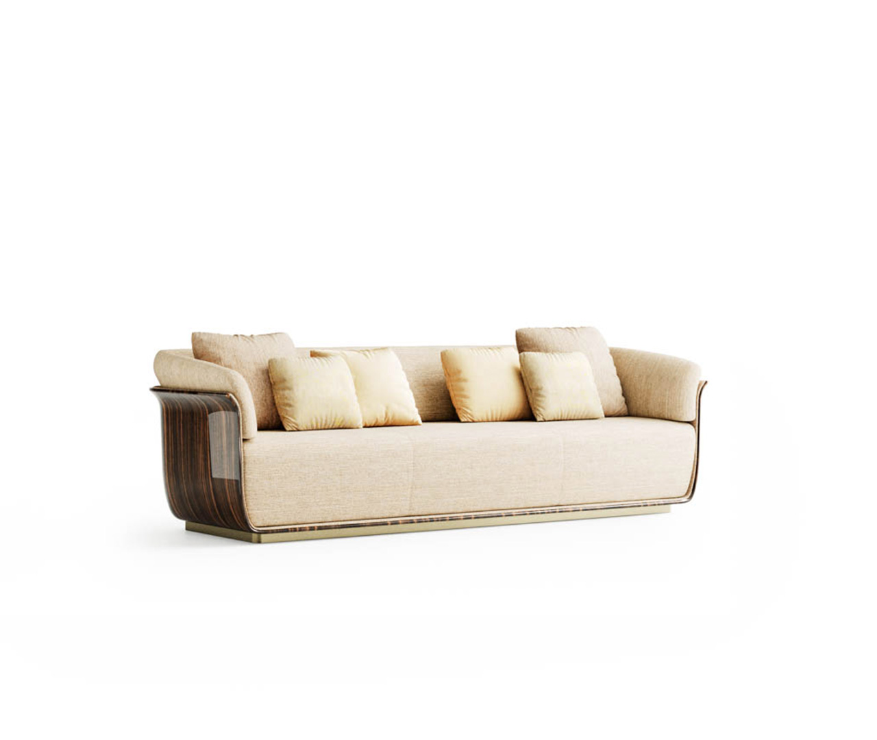 Bold Wood Frame Sofa