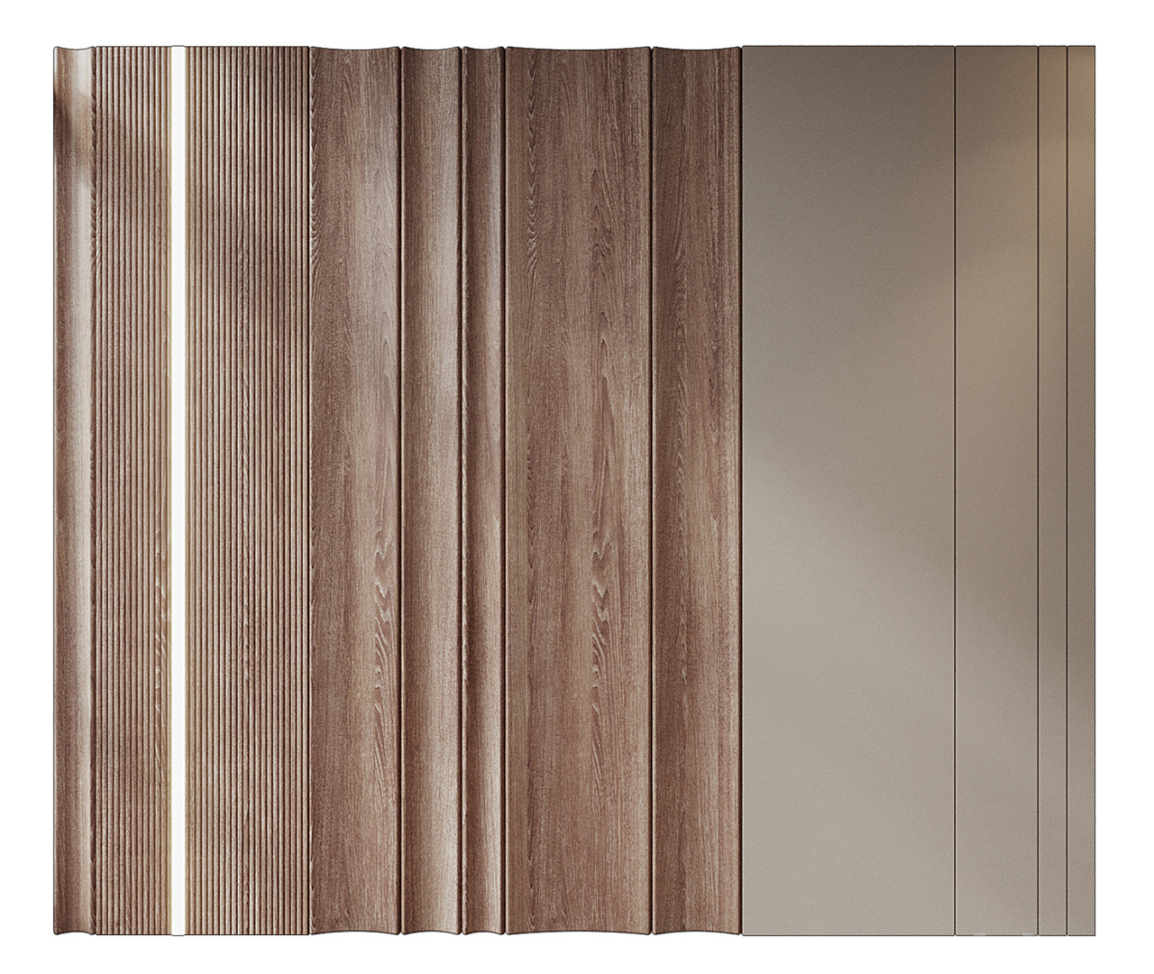 BOLD LED Light and Wood Wall Cladding