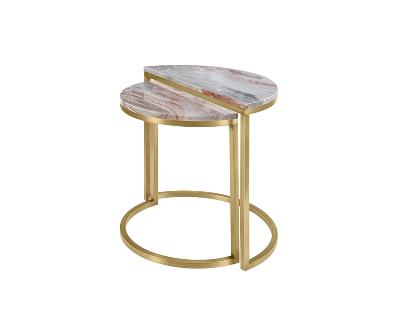 Bold Two Semi Circle Side Table