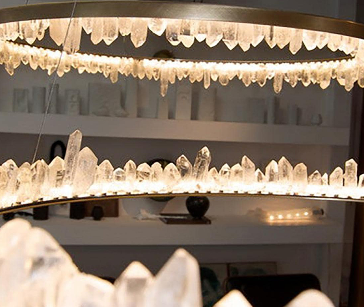 Crystal Quartz Chandelier