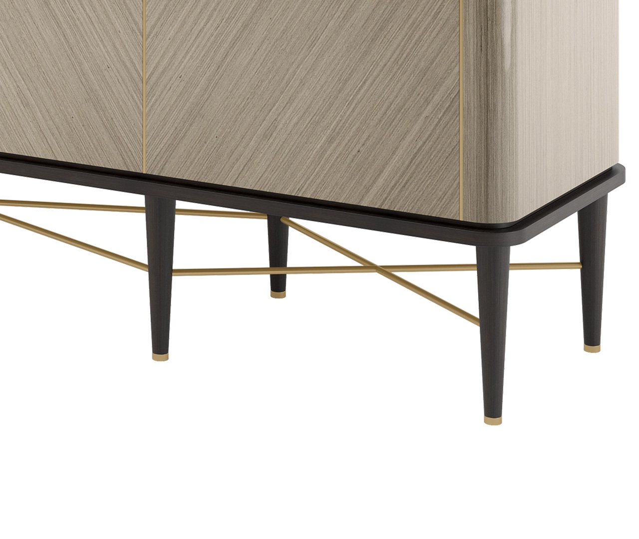 Bold Brass Accentuated Luxury Sideboard