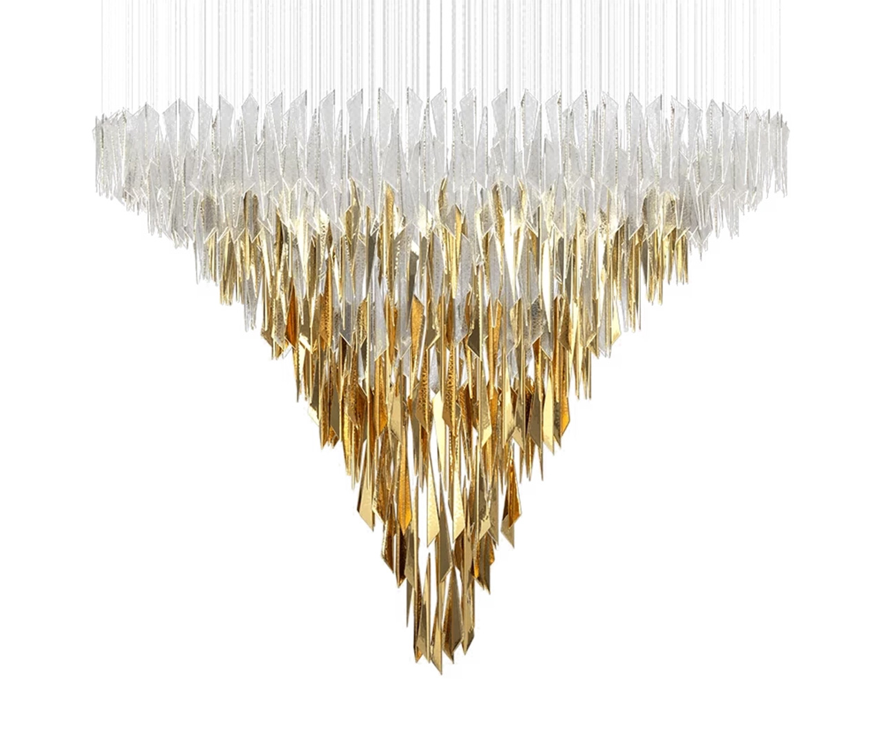 Gold Glass Chandelier