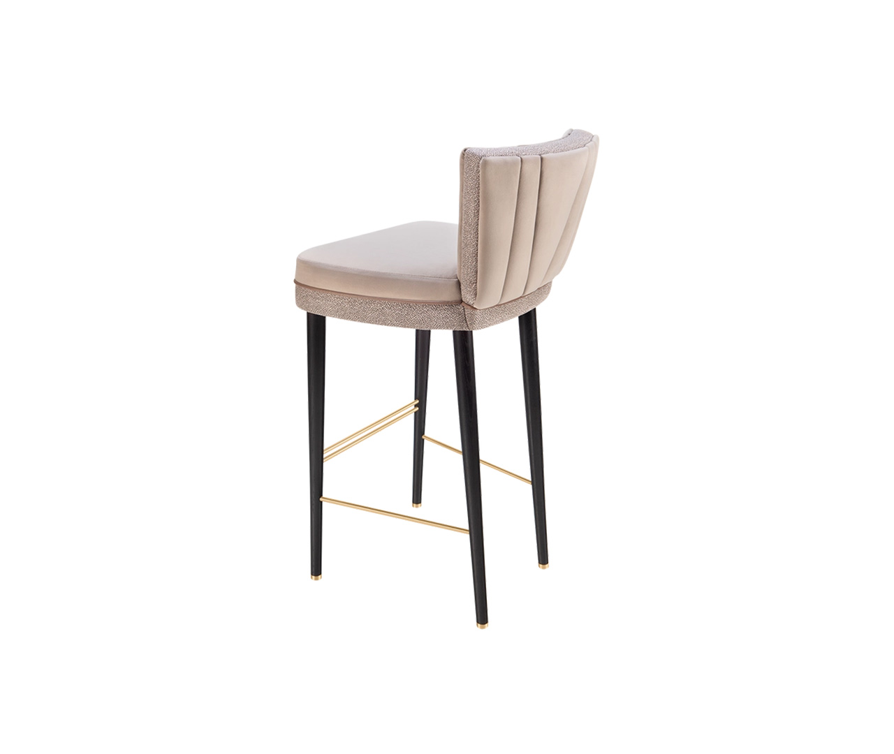 Beige Velvet Bar Stool