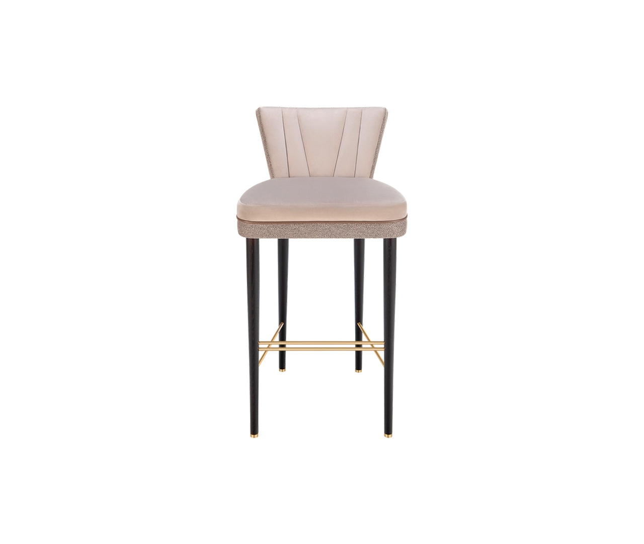 Beige Velvet Bar Stool