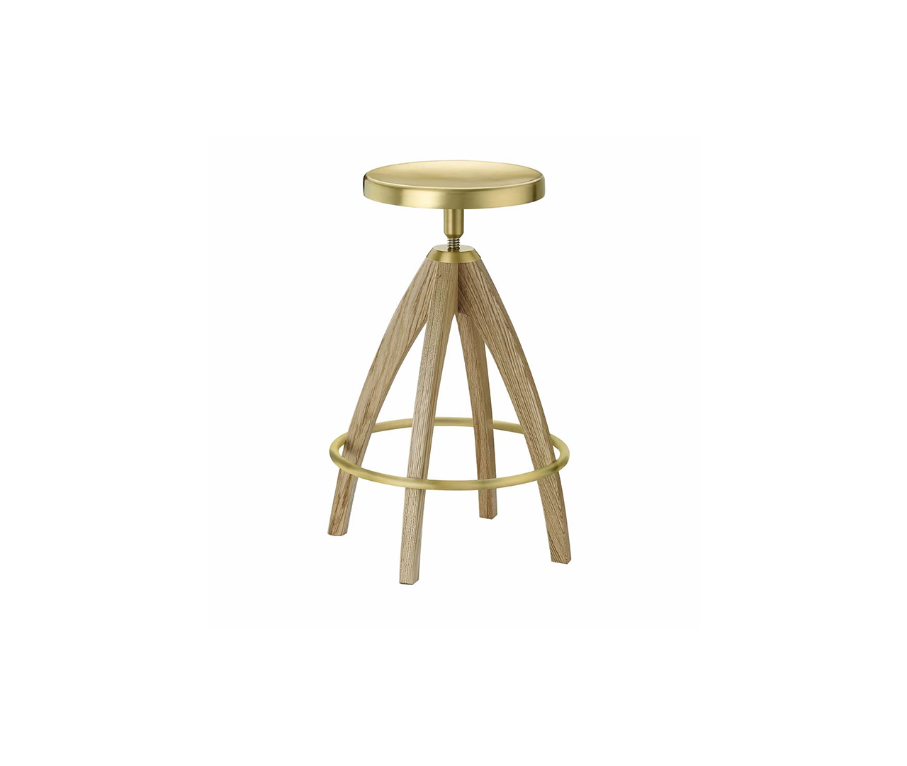 Backless Gold Bar Stool