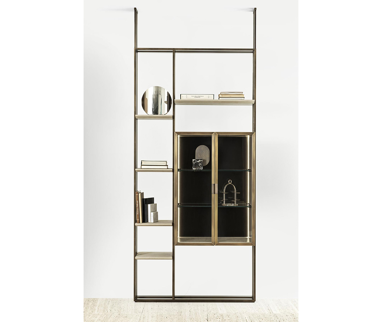 Elegant Metal Shelving Unit