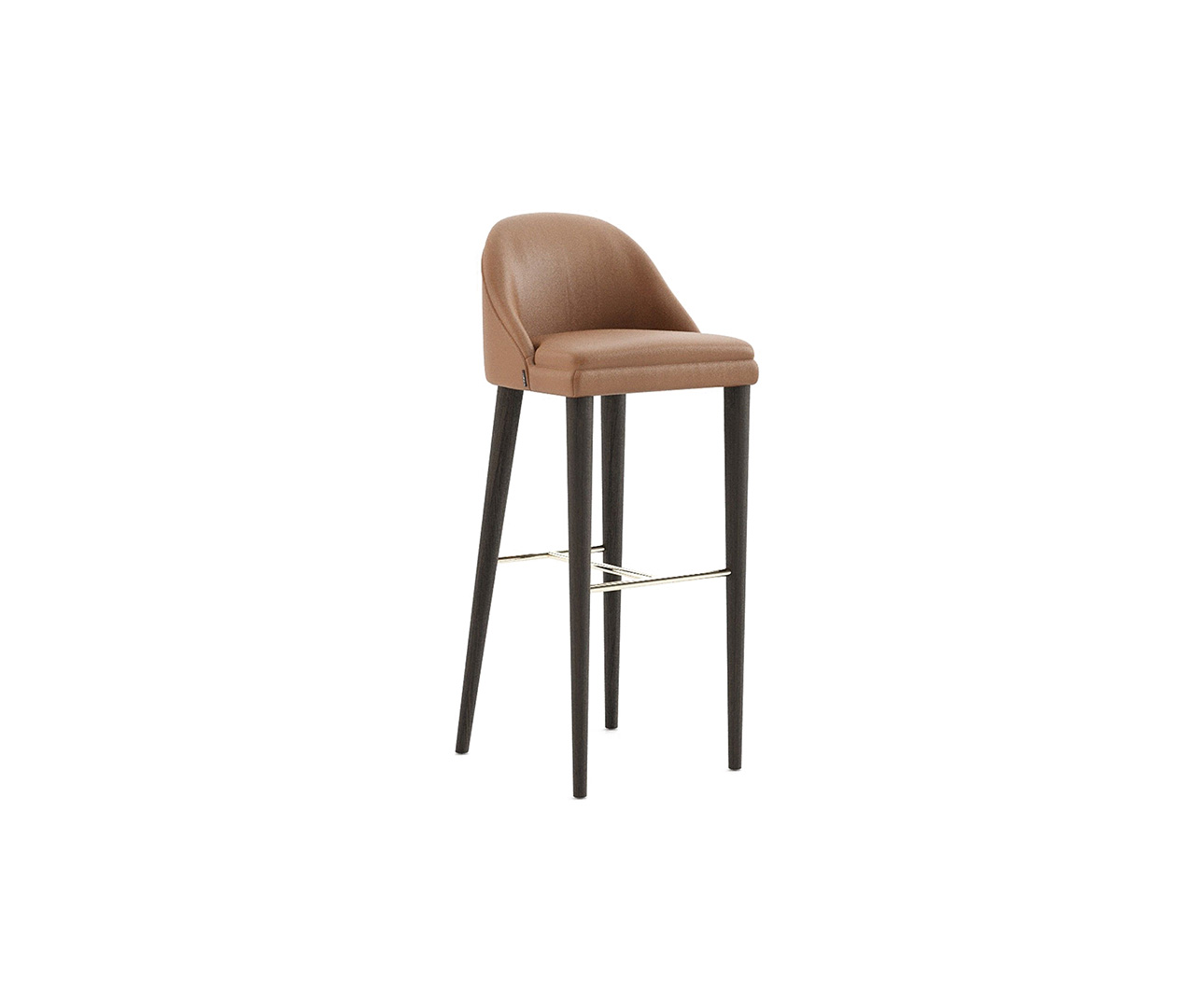 Leather and Wood Bar Stool