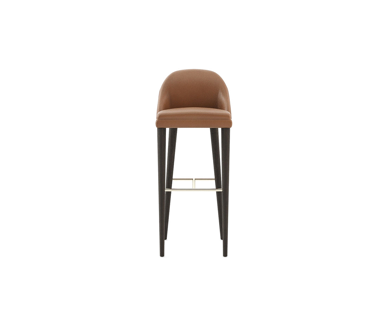 Leather and Wood Bar Stool