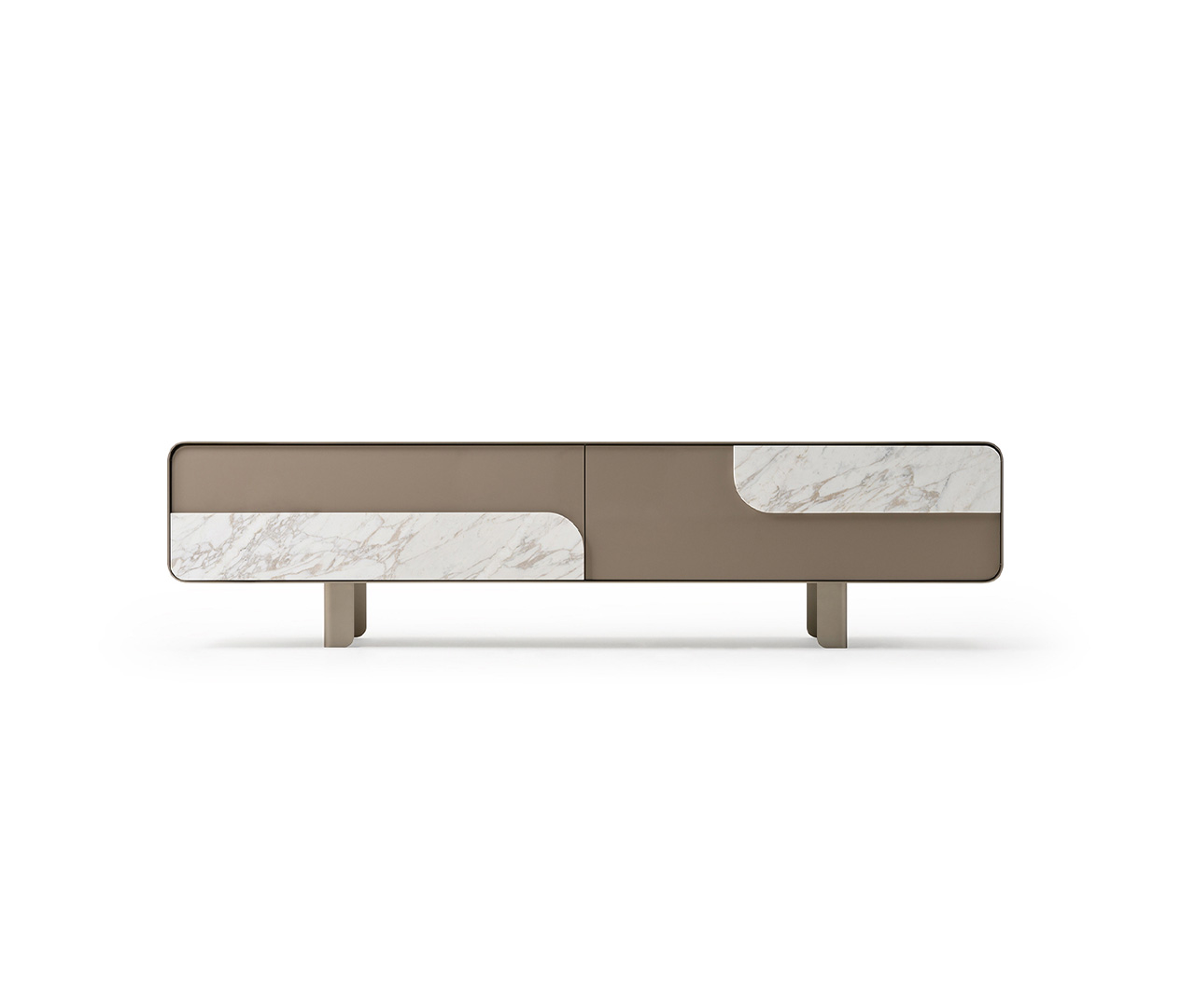 Marble Details TV Unit