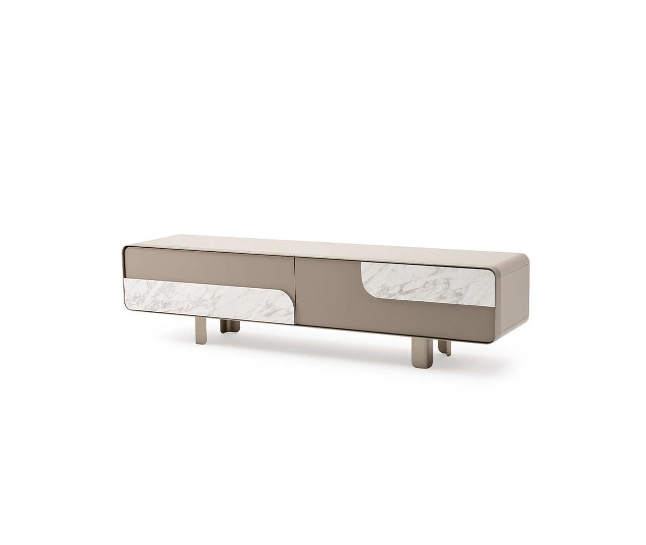 Marble Details TV Unit