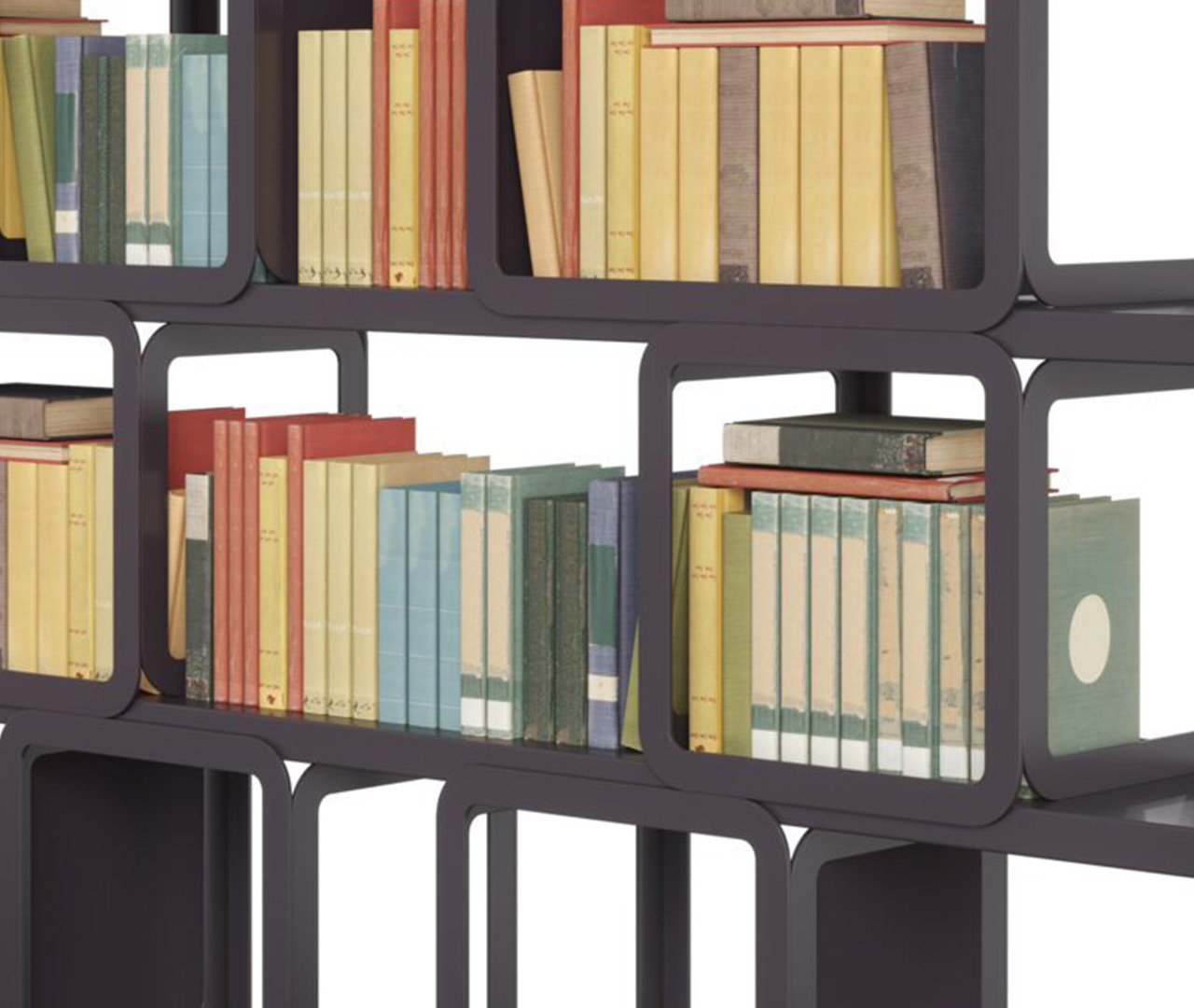 Black Lacquer Shelving Unit