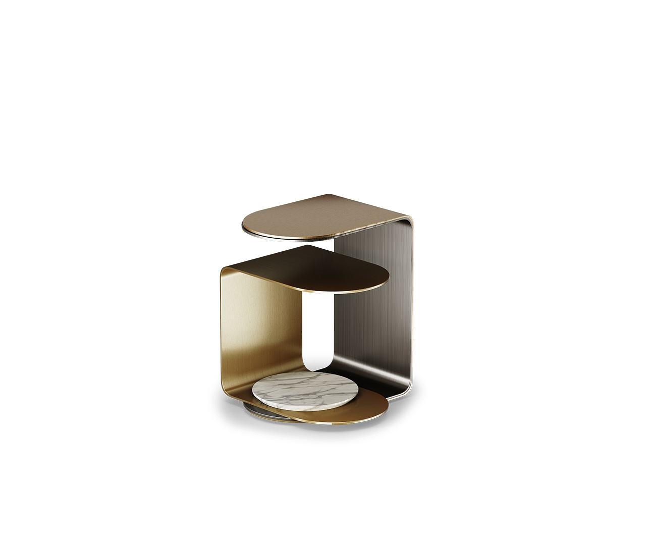 Modern Brass Side Table