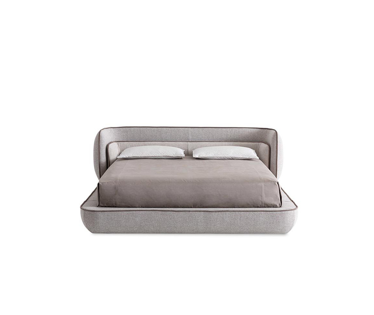 Curved Edges Uupholstered Bed