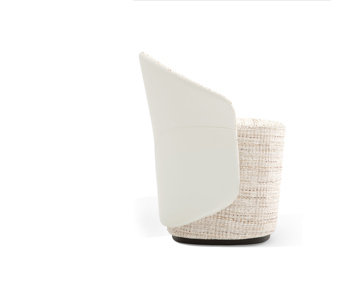 Curved Backrest Pouf