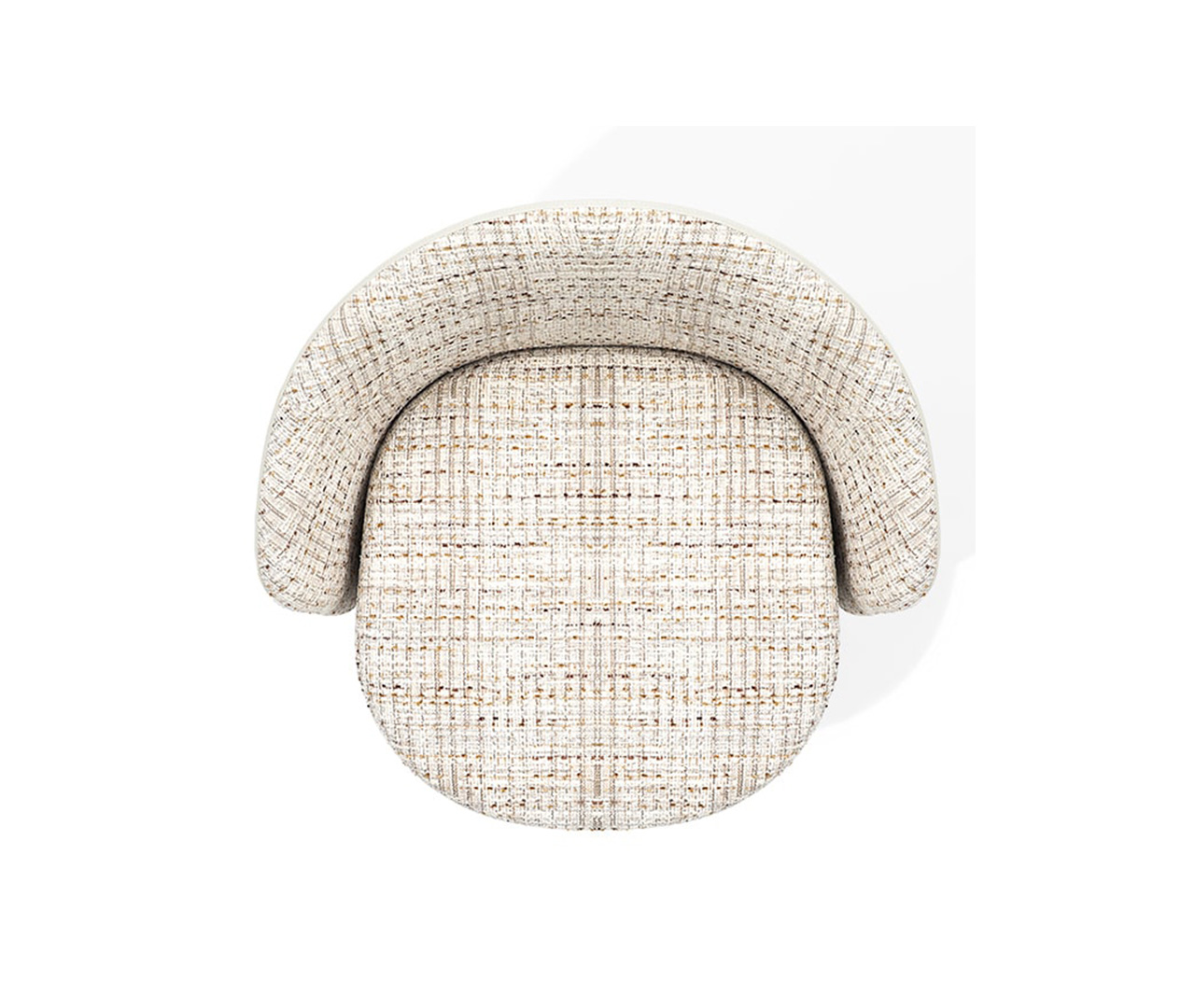 Curved Backrest Pouf