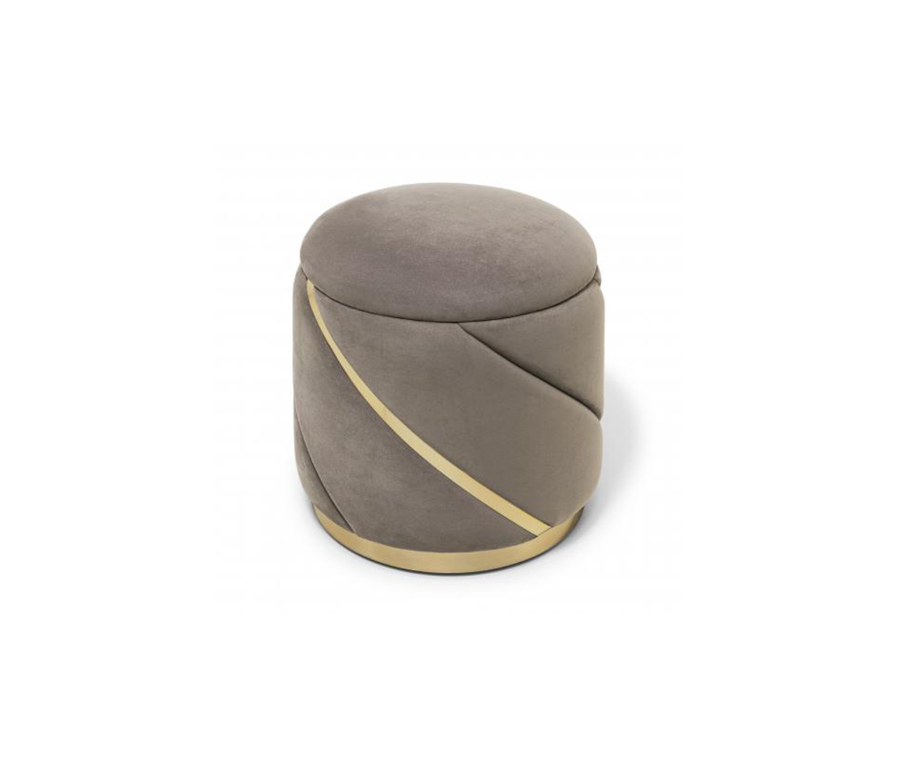 Steel-Wrapped Pouf