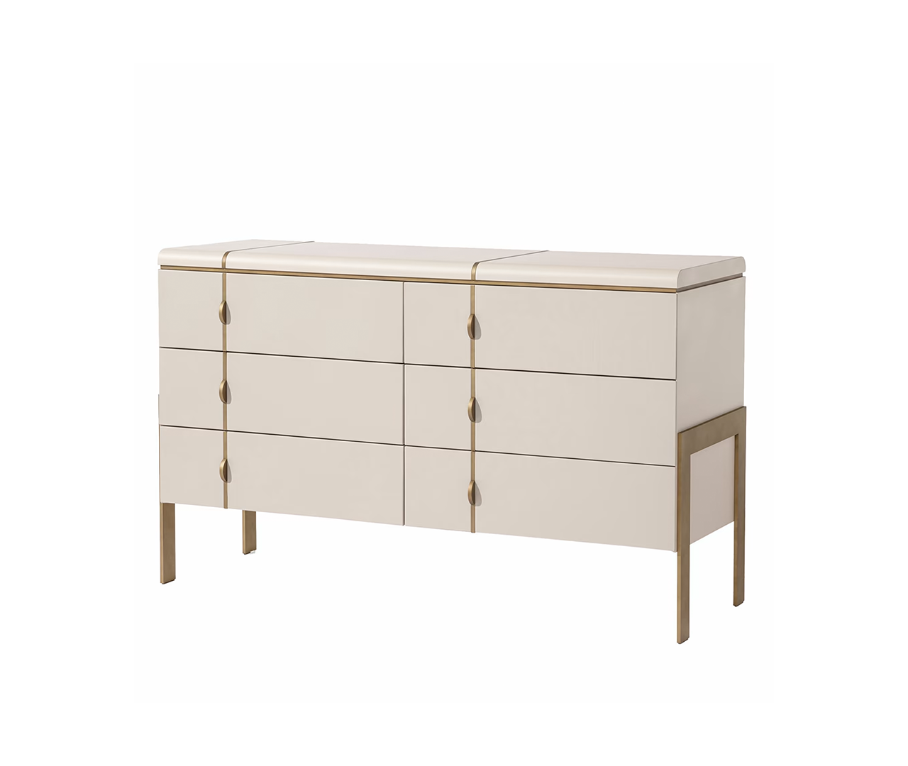 Six Drawer White Dresser