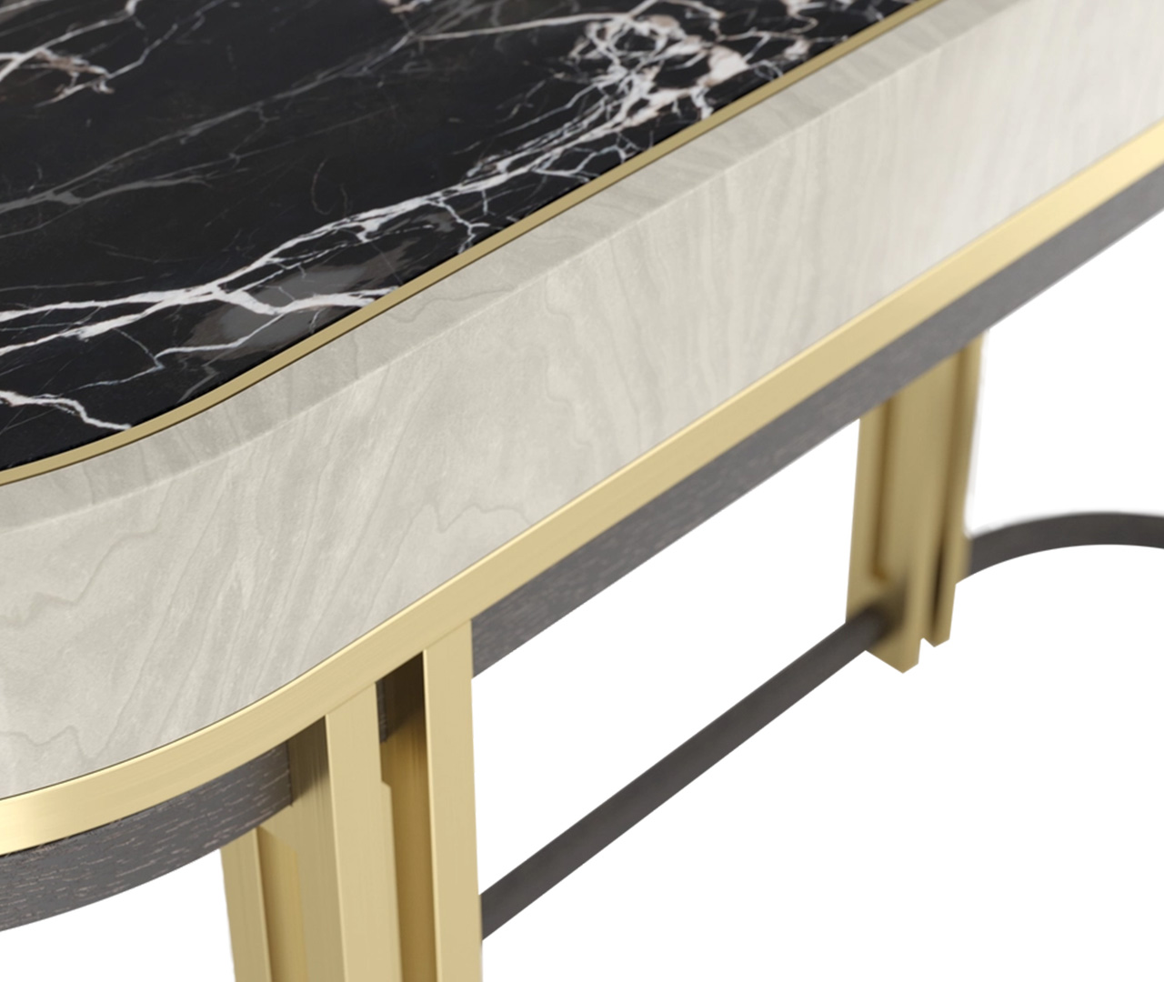 Oval Marble Console Table