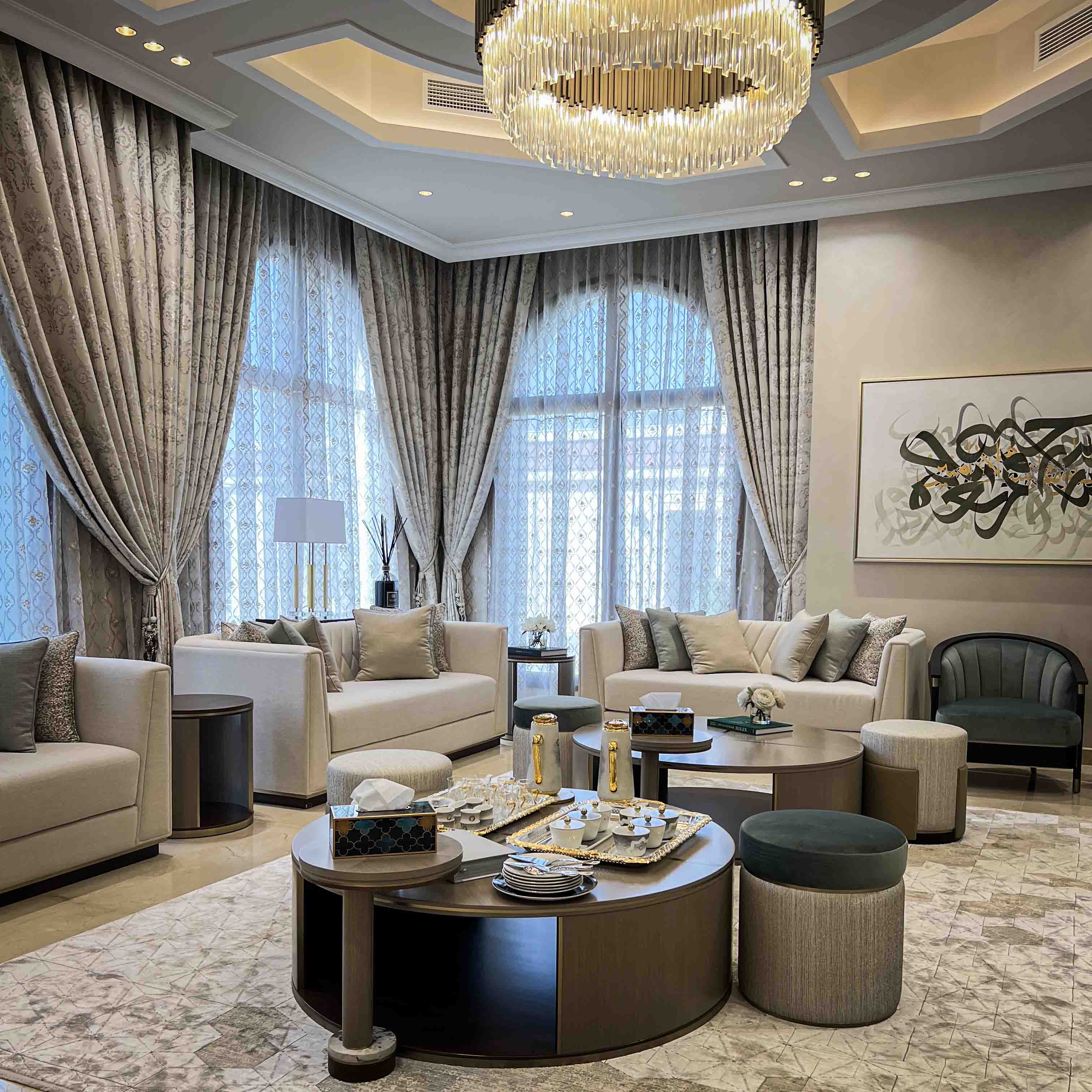 Bold Bespoke Design Crafts a Modern Majlis in Dubai