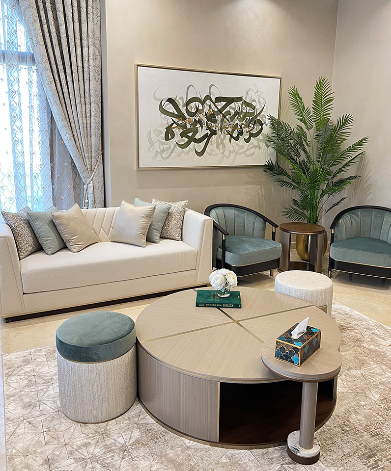 Bold Bespoke Design Crafts a Modern Majlis in Dubai